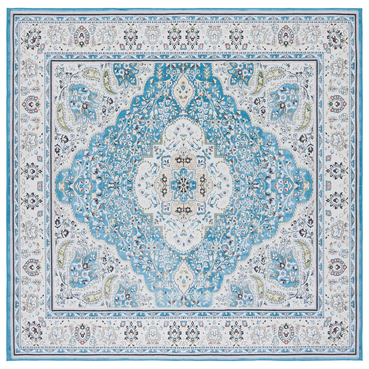 SAFAVIEH Tucson Machine Washable Slip Resistant Willa Traditional Rug