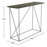 SAFAVIEH Tula Rectangle Console Table - 43.3" x 13.8" x 31.5" - 43Wx14Dx32H