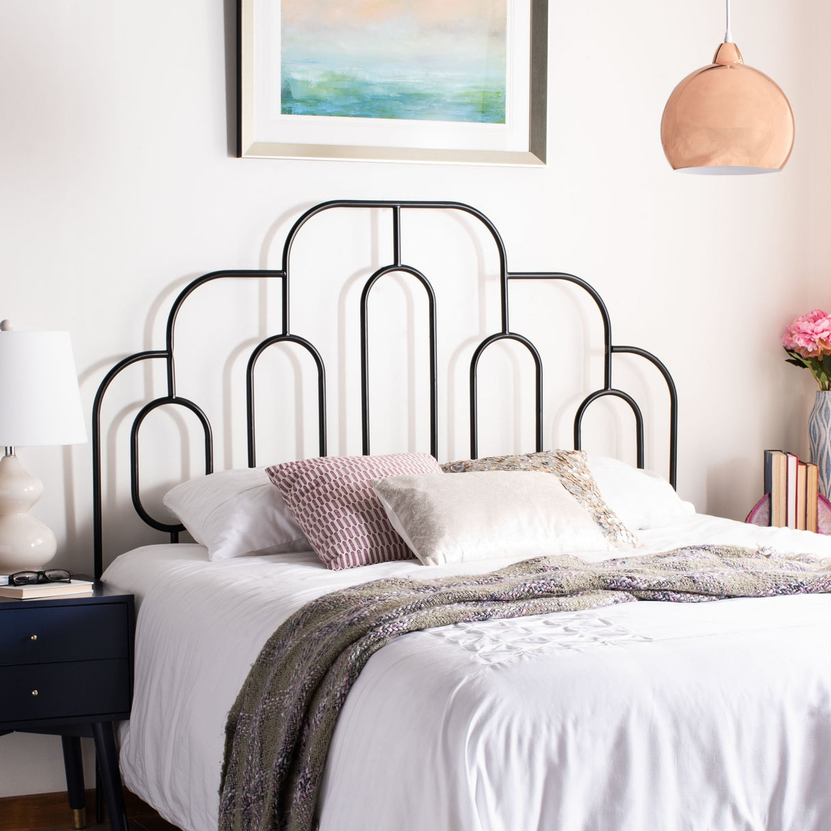 SAFAVIEH Tzana Metal Retro Headboard