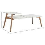 SAFAVIEH Valarie Mid-Century 2-Tier Coffee Table - 55.1" x 23.6" x 21.7" - 55Wx24Dx22H