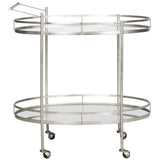 SAFAVIEH Velia Silver/ Mirror Top Bar Cart - 30" x 19" x 33.6" - 30Wx19Dx34H