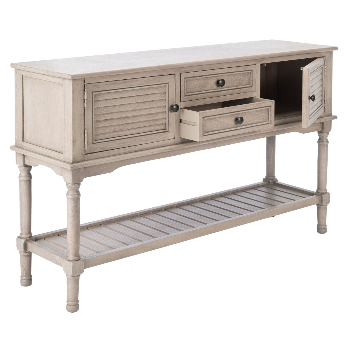 SAFAVIEH Vella 2-Drawer 2 Door Console Table - 47.3" W x 13" L x 29.5" H - 47Wx13Dx30H