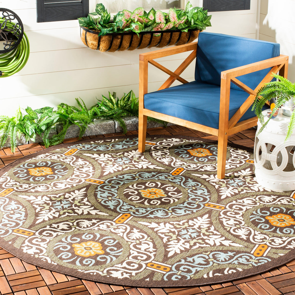 SAFAVIEH Veranda Torunn Indoor/ Outdoor Waterproof Patio Backyard Rug