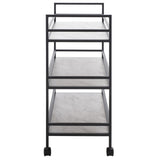 SAFAVIEH Vertie 3 Tier Bar Cart - 34" L x 16" W x 36" H - 34Wx16Dx36H