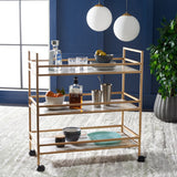 SAFAVIEH Vertie 3 Tier Bar Cart - 34" L x 16" W x 36" H - 34Wx16Dx36H