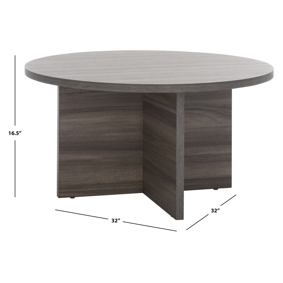 SAFAVIEH Veselinka Modern Round Coffee Table - 32 In. W x 32 In. D x 16 In. H - 32Wx32Dx16H