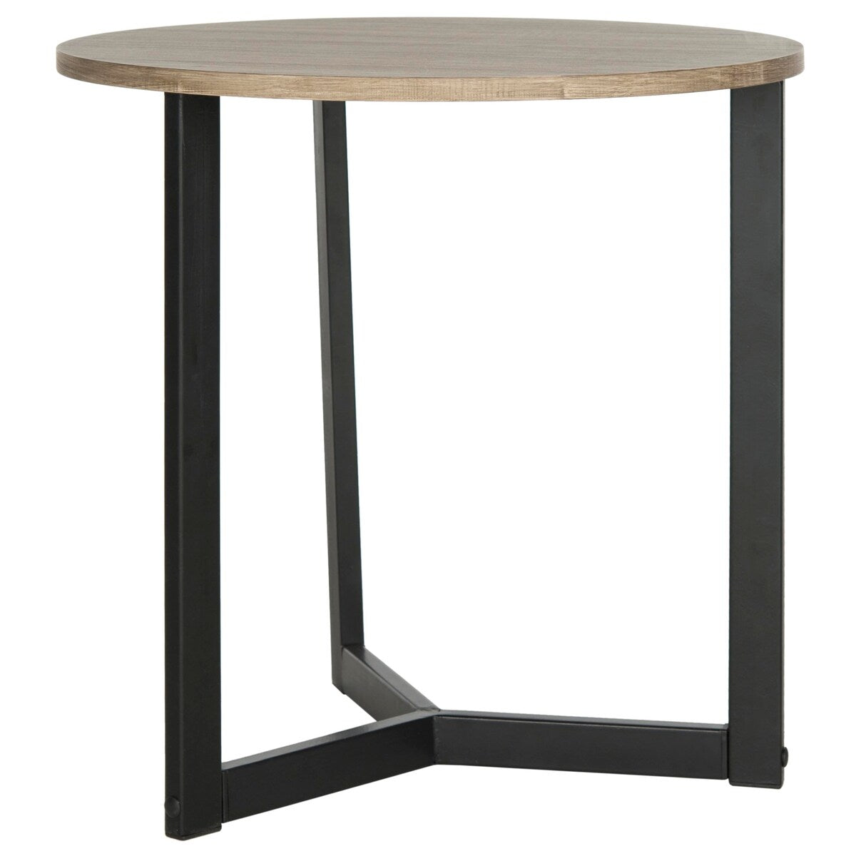 SAFAVIEH Vicki Mid-Century Modern Wood Oak/ Black End Table - 22.8" x 22.8" x 22.8" - 23Wx23Dx23H