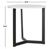 SAFAVIEH Vicki Mid-Century Modern Wood Oak/ Black End Table - 22.8" x 22.8" x 22.8" - 23Wx23Dx23H