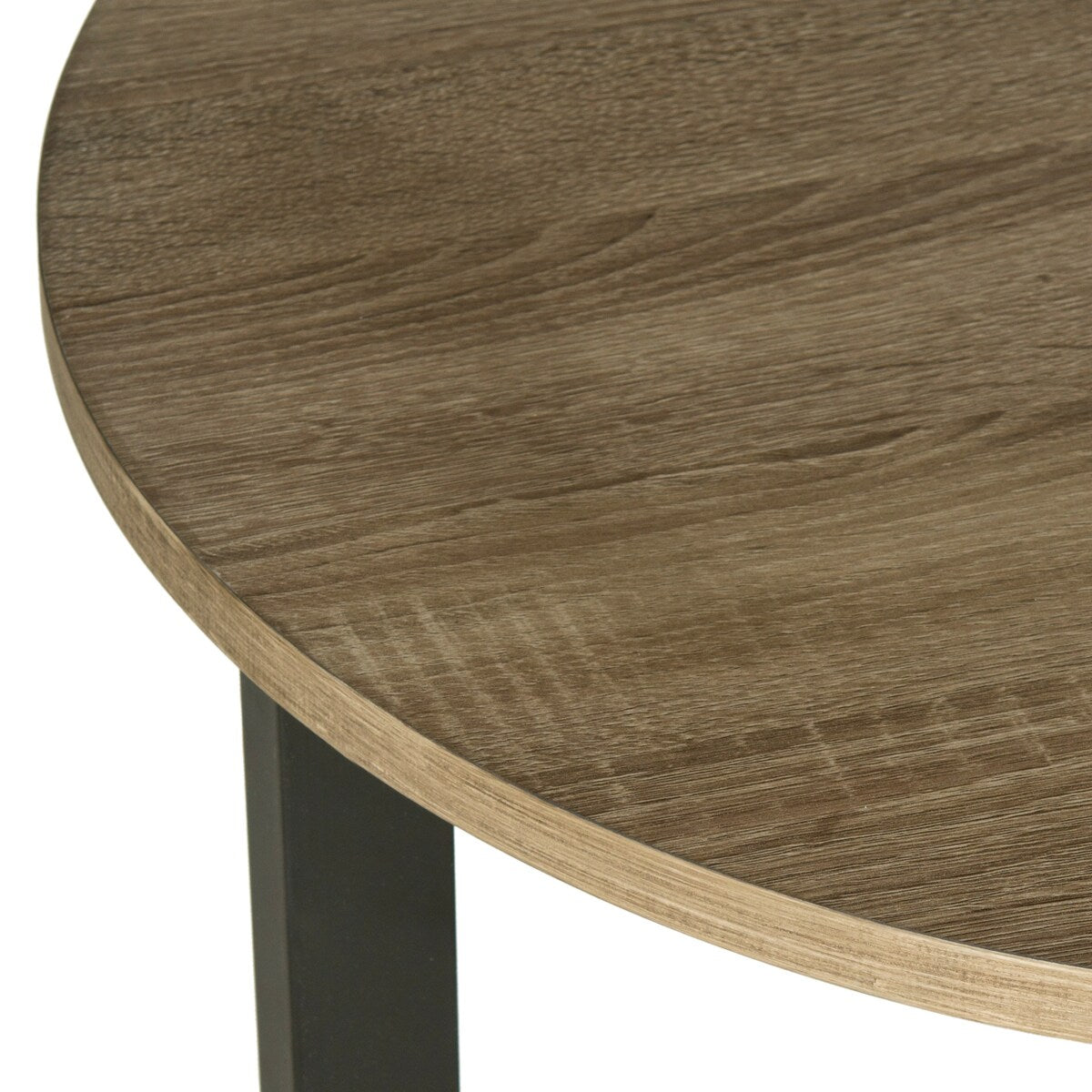 SAFAVIEH Vicki Mid-Century Modern Wood Oak/ Black End Table - 22.8" x 22.8" x 22.8" - 23Wx23Dx23H