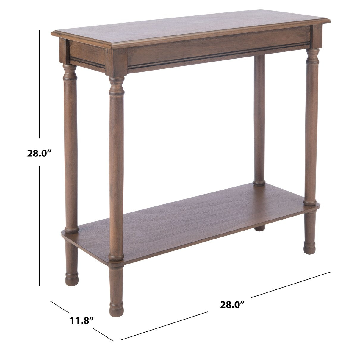 SAFAVIEH Vicy Rectangular Console Table - 28" W x 11.8" L x 28" H - 28Wx12Dx28H