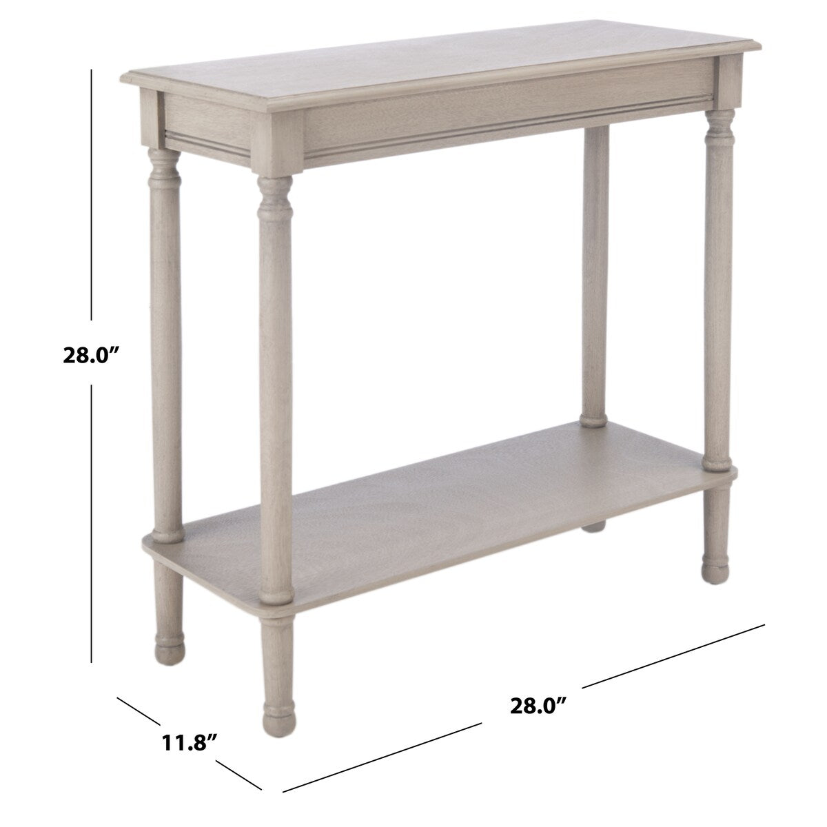 SAFAVIEH Vicy Rectangular Console Table - 28" W x 11.8" L x 28" H - 28Wx12Dx28H