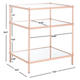 SAFAVIEH Vida 3-Tier Accent Table - 22" W x 18" D x 27" H - 22Wx18Dx27H