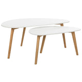 SAFAVIEH Vikki Double White Coffee Table - 47.2" x 23.6" x 17.7" - 47Wx24Dx18H