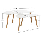 SAFAVIEH Vikki Double White Coffee Table - 47.2" x 23.6" x 17.7" - 47Wx24Dx18H