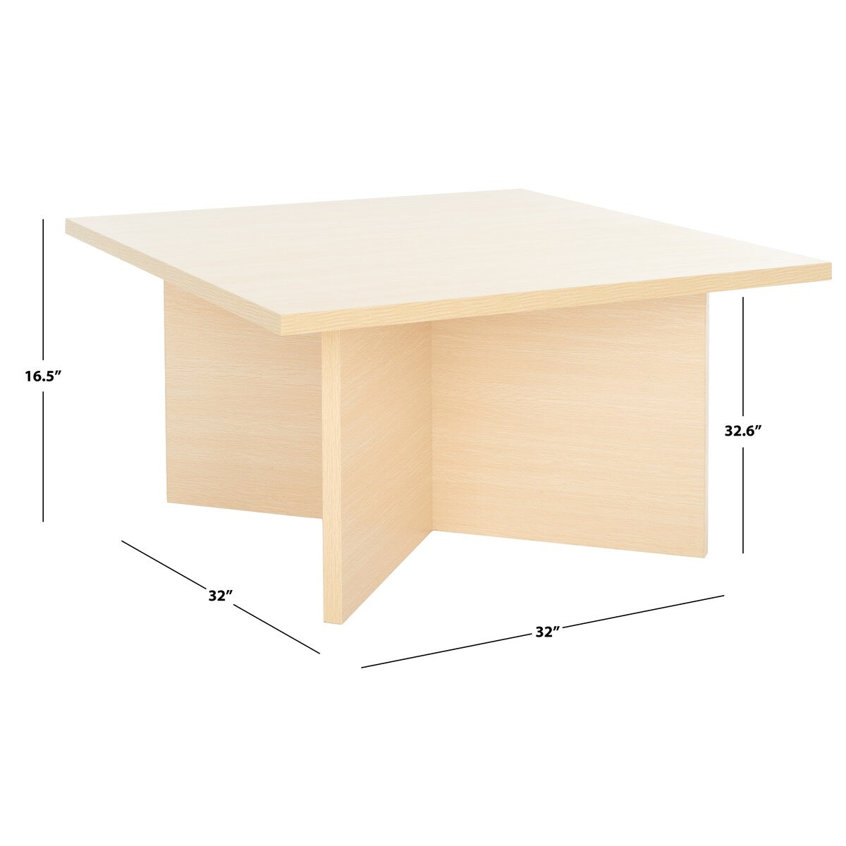 SAFAVIEH Vilia Modern Square Coffee Table - 32 In. W x 32 In. D x 16 In. H - 32Wx32Dx16H