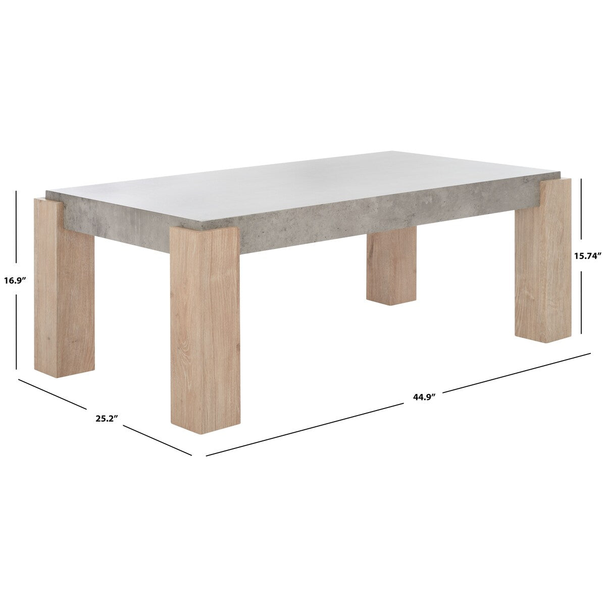 SAFAVIEH Violetta Coffee Table - 45" W x 25" D x 17" H - 45Wx25Dx17H