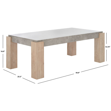 SAFAVIEH Violetta Coffee Table - 45" W x 25" D x 17" H - 45Wx25Dx17H