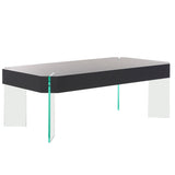 SAFAVIEH Vira Glass Rectangular Coffee Table - 43.3" W x 23.6" L x 15.7" H - 43Wx24Dx16H