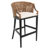 SAFAVIEH Virona Rattan 30-inch Bar Stool - 22.3" W x 20.5" L x 39" H - 22Wx21Dx39H