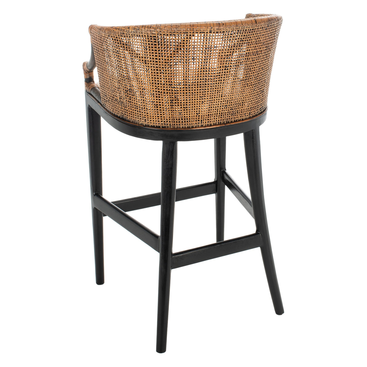 SAFAVIEH Virona Rattan 30-inch Bar Stool - 22.3" W x 20.5" L x 39" H - 22Wx21Dx39H