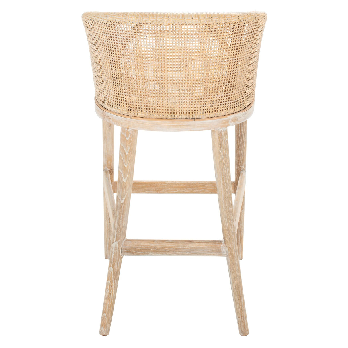 SAFAVIEH Virona Rattan 30-inch Bar Stool - 22.3" W x 20.5" L x 39" H - 22Wx21Dx39H