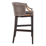 SAFAVIEH Virona Rattan 30-inch Bar Stool - 22.3" W x 20.5" L x 39" H - 22Wx21Dx39H