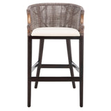 SAFAVIEH Virona Rattan 30-inch Bar Stool - 22.3" W x 20.5" L x 39" H - 22Wx21Dx39H