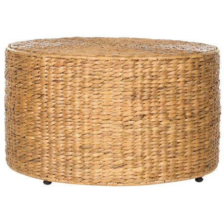 SAFAVIEH Vusala Coastal Wicker Natural Coffee Table (Fully Assembled) - 28.5" x 28.5" x 17" - 29Wx29Dx17H