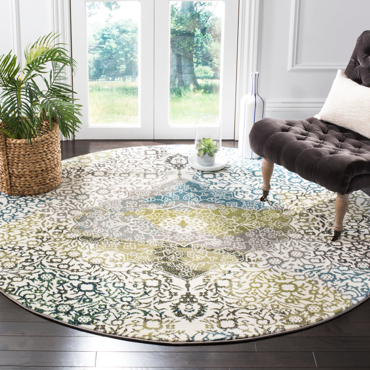 SAFAVIEH Watercolor Sierra Modern Abstract Medallion Rug