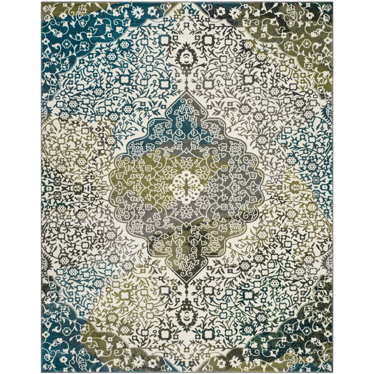 SAFAVIEH Watercolor Sierra Modern Abstract Medallion Rug