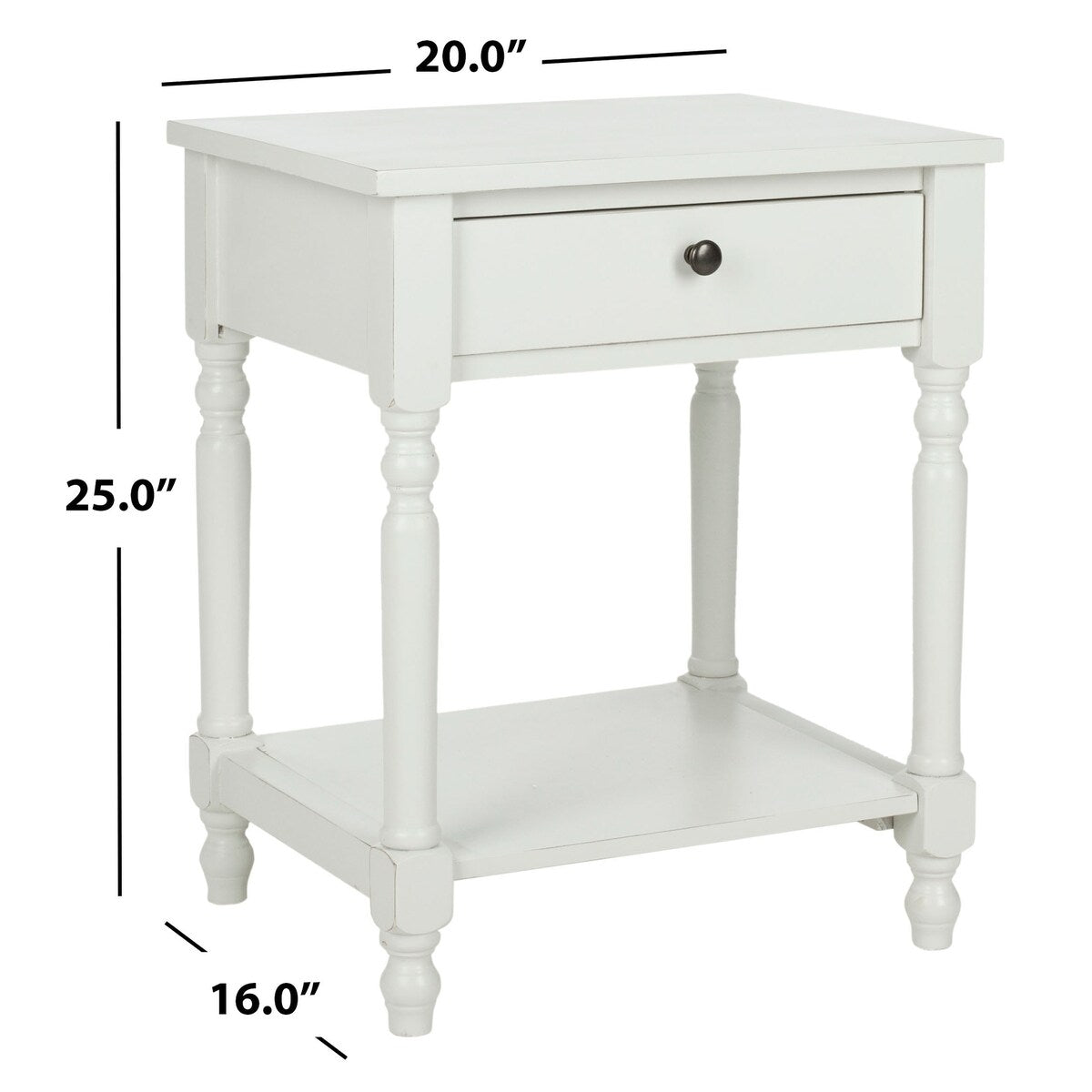 SAFAVIEH Wendel Accent Table - 20" x 16" x 25" - 20Wx16Dx25H