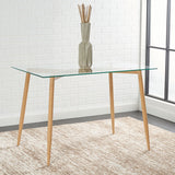 SAFAVIEH Yanka Glass Dining Table - 43" W x 30" D x 30" H - 43Wx30Dx30H