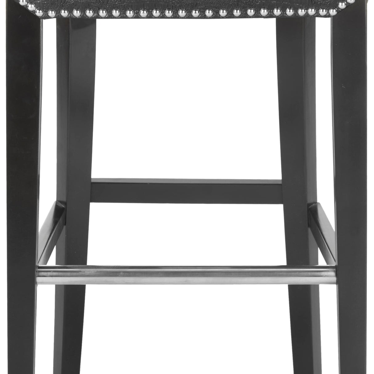 SAFAVIEH Yasmin Black Leather 29-inch Bar Stool - 19Wx23Dx44H