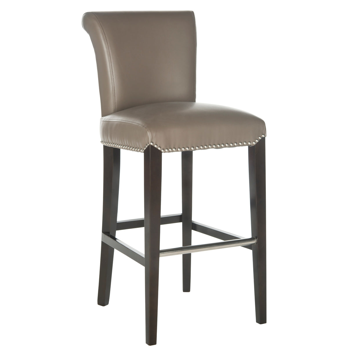 SAFAVIEH Yasmin Black Leather 29-inch Bar Stool - 19Wx23Dx44H