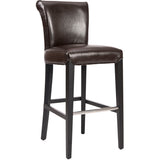 SAFAVIEH Yasmin Black Leather 29-inch Bar Stool - 19Wx23Dx44H