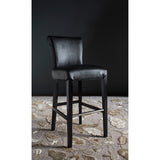 SAFAVIEH Yasmin Black Leather 29-inch Bar Stool - 19Wx23Dx44H