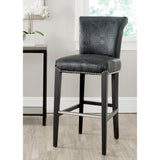 SAFAVIEH Yasmin Black Leather 29-inch Bar Stool - 19Wx23Dx44H