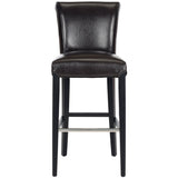 SAFAVIEH Yasmin Black Leather 29-inch Bar Stool - 19Wx23Dx44H