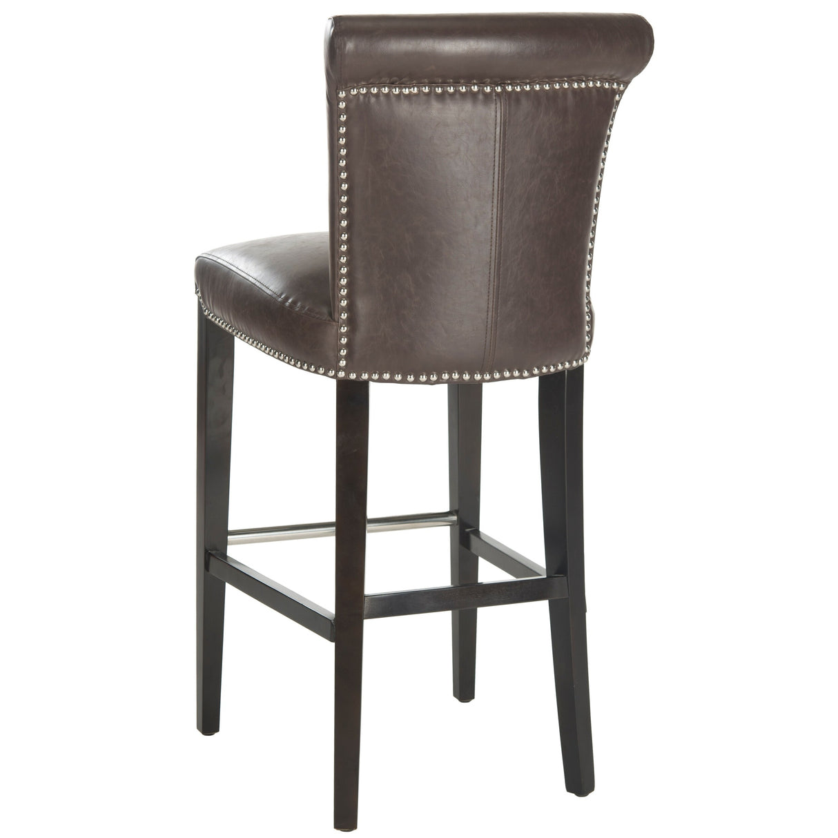 SAFAVIEH Yasmin Black Leather 29-inch Bar Stool - 19Wx23Dx44H