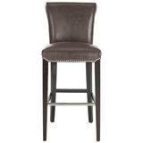 SAFAVIEH Yasmin Black Leather 29-inch Bar Stool - 19Wx23Dx44H