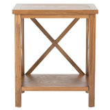 SAFAVIEH Yasumi White Cross Back End Table - 18.1" x 13.4" x 21.5" - 18Wx13Dx22H