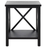 SAFAVIEH Yasumi White Cross Back End Table - 18.1" x 13.4" x 21.5" - 18Wx13Dx22H