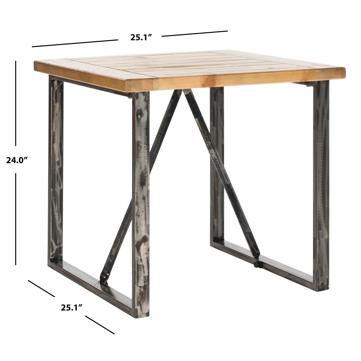 SAFAVIEH Yetta Natural End Table - 25.1" x 25.1" x 24" - 25Wx25Dx24H