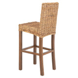 SAFAVIEH Yuna Rattan 30-inch Bar Stool - 20.1" W x 18.5" L x 43.3" H - 20Wx19Dx43H