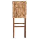 SAFAVIEH Yuna Rattan 30-inch Bar Stool - 20.1" W x 18.5" L x 43.3" H - 20Wx19Dx43H