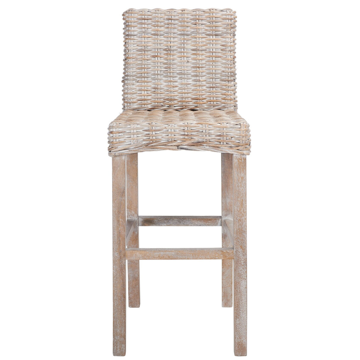 SAFAVIEH Yuna Rattan 30-inch Bar Stool - 20.1" W x 18.5" L x 43.3" H - 20Wx19Dx43H