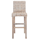 SAFAVIEH Yuna Rattan 30-inch Bar Stool - 20.1" W x 18.5" L x 43.3" H - 20Wx19Dx43H