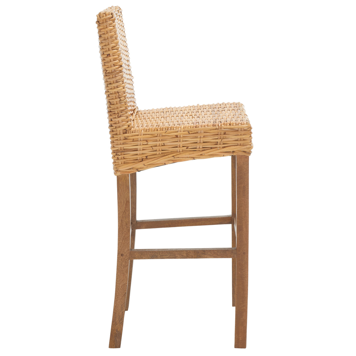 SAFAVIEH Yuna Rattan 30-inch Bar Stool - 20.1" W x 18.5" L x 43.3" H - 20Wx19Dx43H