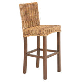 SAFAVIEH Yuna Rattan 30-inch Bar Stool - 20.1" W x 18.5" L x 43.3" H - 20Wx19Dx43H