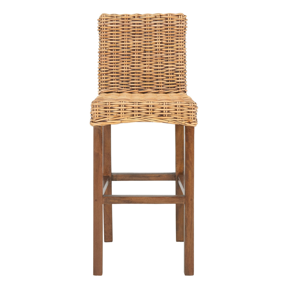 SAFAVIEH Yuna Rattan 30-inch Bar Stool - 20.1" W x 18.5" L x 43.3" H - 20Wx19Dx43H